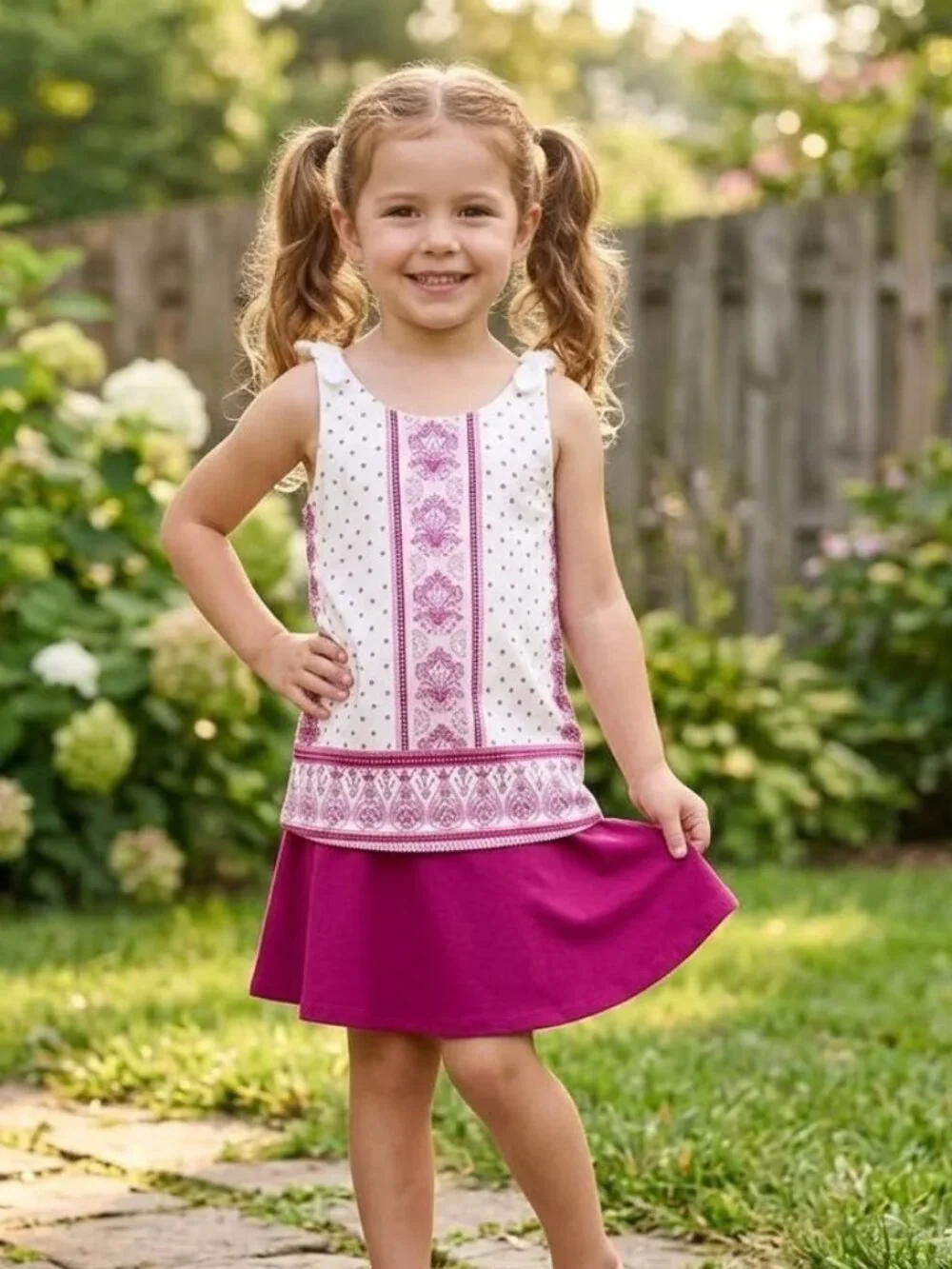 NEW The Children's Place 2 piece set Tank Top Skort Skirted Shorts Outfit XS NWT